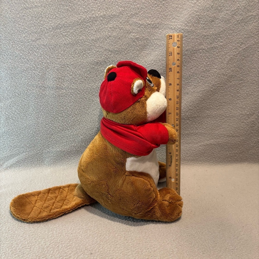 Buc-ees 11" Inch Plush Bucky Beaver Red Hat Red Logo Shirt JAAG Stuffed Animal - Picture 2 of 7